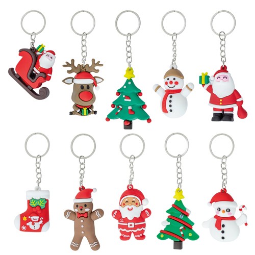 <p>SET OF 10 CHRISTMAS KEYRINGS “LUBEC”</p>