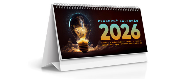 Stolový kalendár HAUERLAND červený