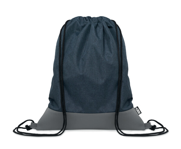 Sac à cordon en PU RPET 2 tons Libag - Bleu Marine