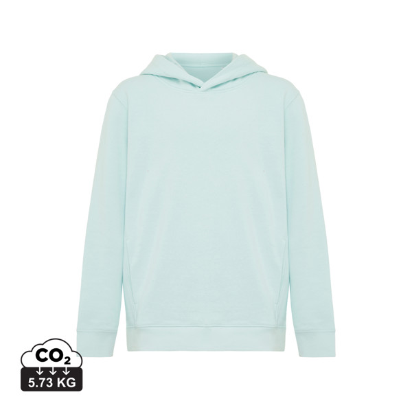 Iqoniq Yengo kids recycled cotton hoodie with sidepockets - Crushed Mint / 78