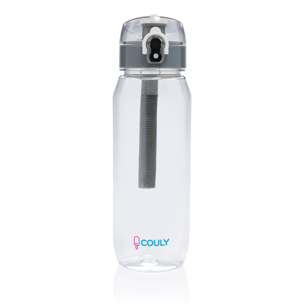 Yide waterbottle rPET 800ml, leakproof lockable lid - Transparent