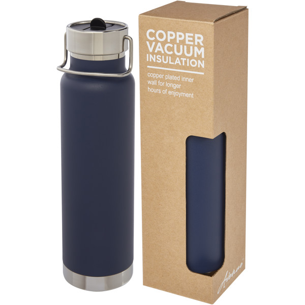 Bouteille isotherme de sport Thor de 750 ml avec isolation par le vide et couche de cuivre - Bleu foncé