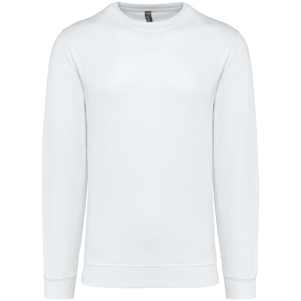 Crew Neck Sweatshirt - White / L