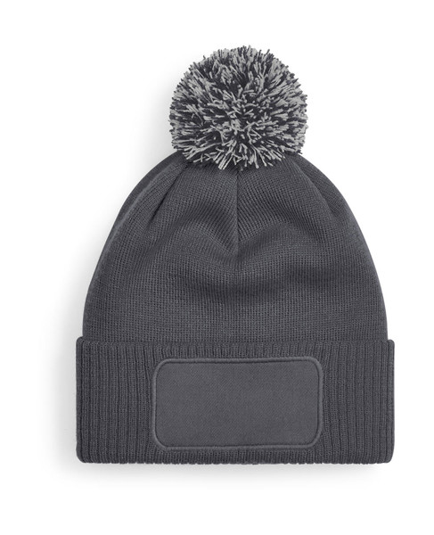 Snowstar® Patch Beanie - Graphite Grey / Light Grey / ONE SIZE
