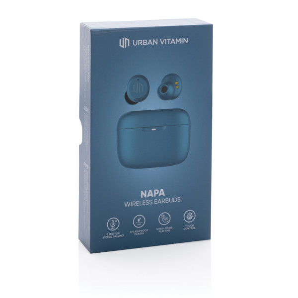 Ušesni čepki Urban Vitamin Napa, 20 ur predvajanja, IPX5 - Modra