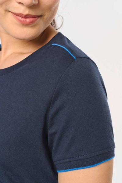 Ladies Short-Sleeved Daytoday T-Shirt - Navy / Silver / XS