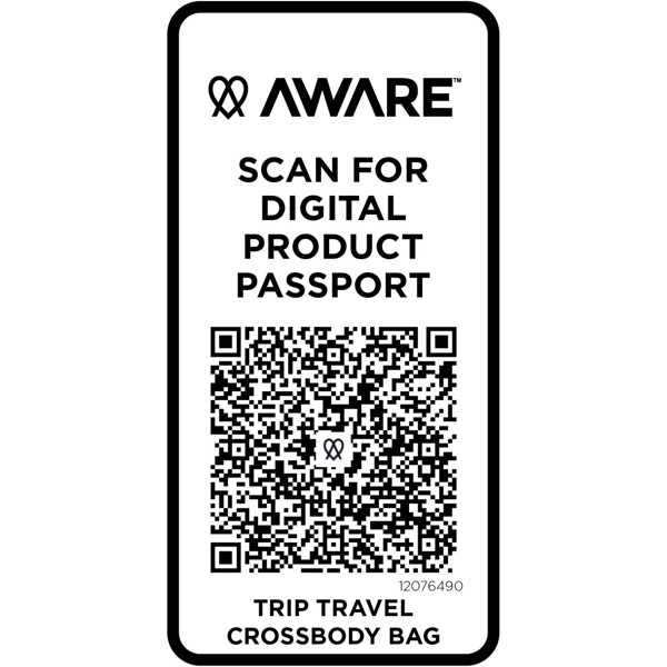 Trip Aware™ Recycelte Reisetasche mit Schultergurt 1 L - schwarz