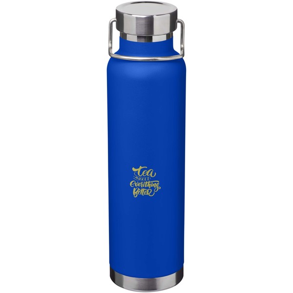 Bouteille avec isolation sous vide Astra de 650 ml en cuivre et acier inoxydable recyclé certifié RCS - Bleu royal