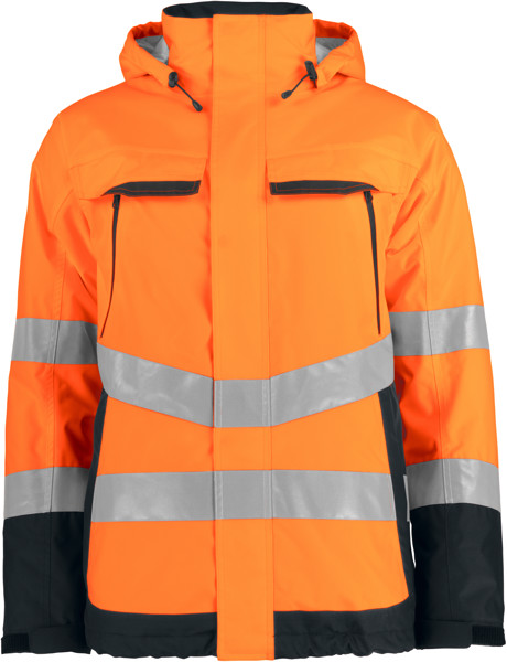 Padded Safety Jacket ProJob | 6441 Padded Jacket - Hi Vis Orange / Black / M