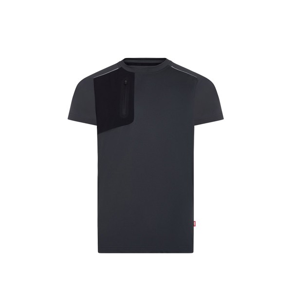 VL RHEA. Technical waffle T-shirt (110 g/m²), made from 100% recycled polyester - Grey / 3XL