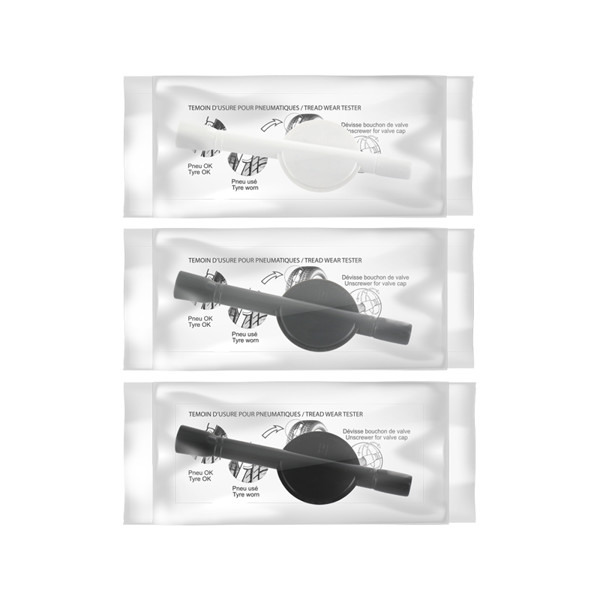TYRE TREAD DEPTH GAUGE, INDIVIDUALLY WRAPPED WITH INSTRUCTION LEAFLET - Blanc / 