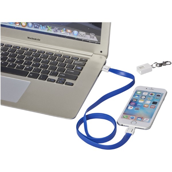 Longy 2-in-1 charging cable with clip - Royal Blue