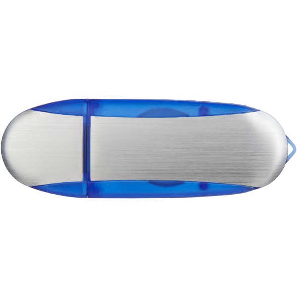 Memória USB 'OVAL' - Azul escuro / Prateado / 4GB