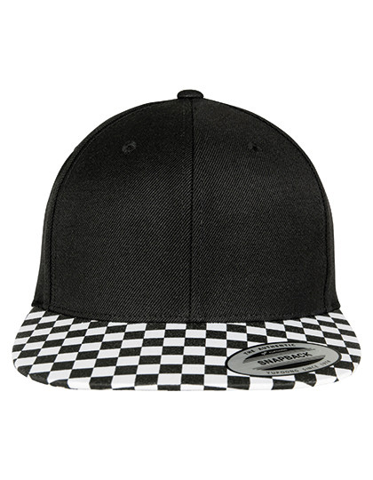 Checkerboard Snapback - Black / White / One Size