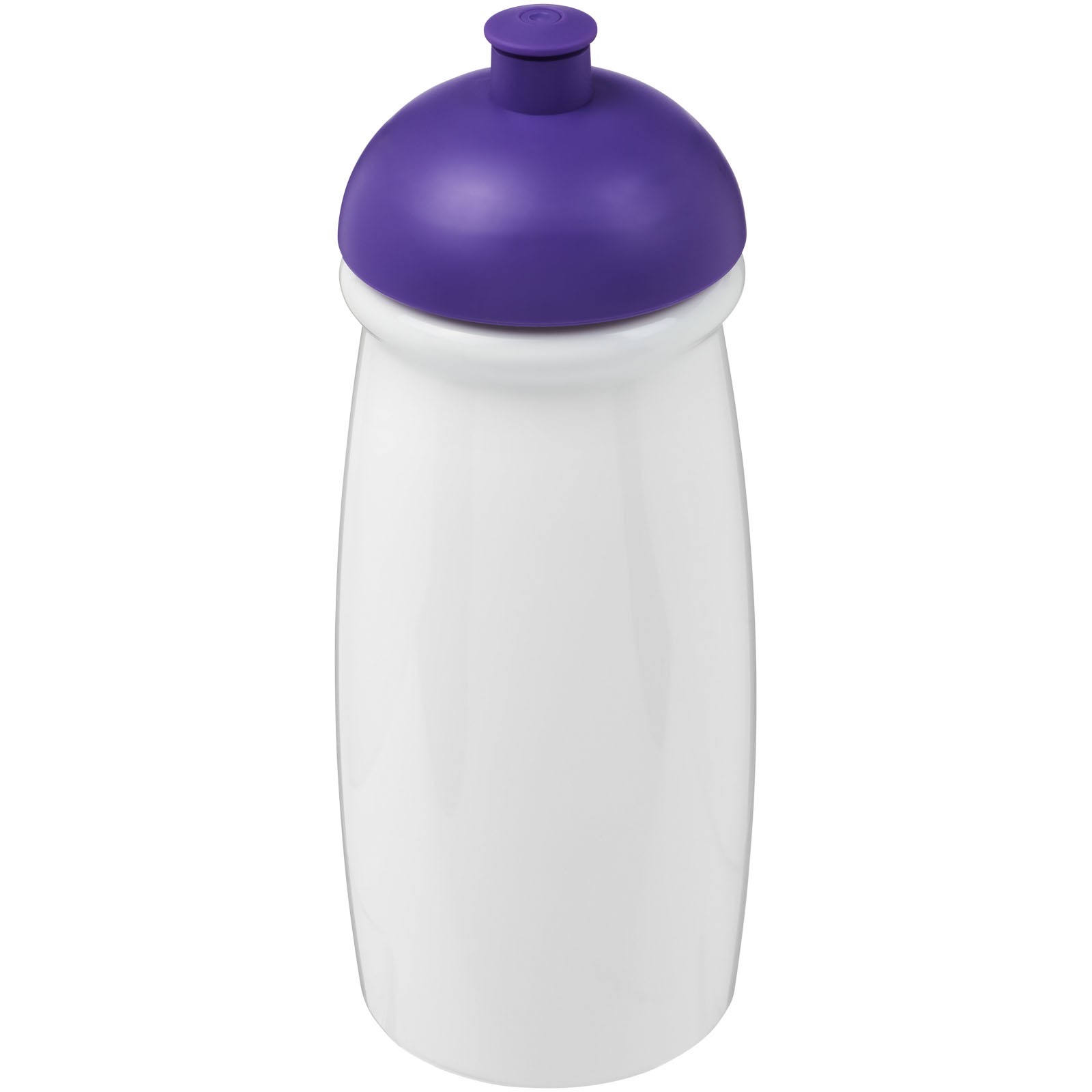 Sportovní láhev s kupolovitým víčkem H2O Pulse® 600 ml - Bílá / Purpurová