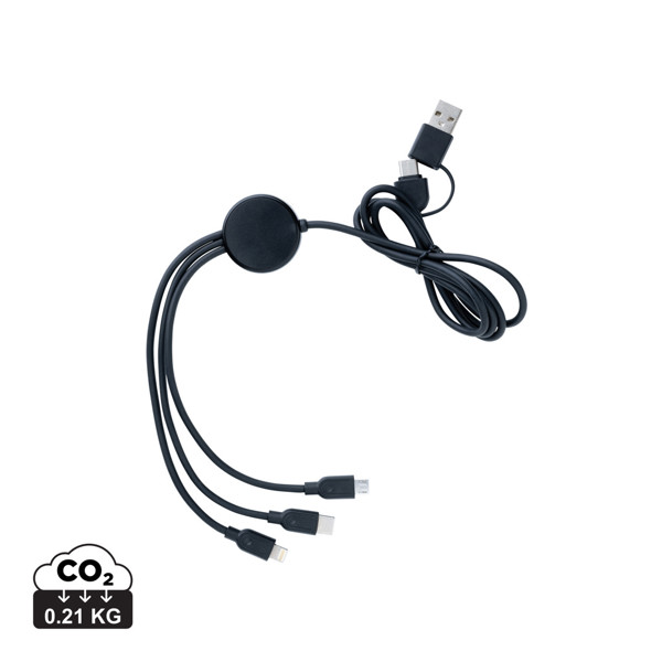 Xd Collection 6-v-1 kabel, 120 cm, recikliran TPE