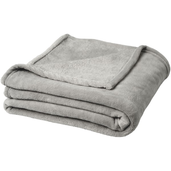 Bay Plaid-Decke aus extraweichem Coral-Fleece - Grau