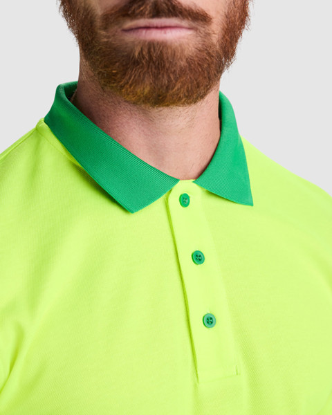 Hochsichtbares Langärmliges Poloshirt Atrio - NAVY/FLUOR ORANGE / XXL