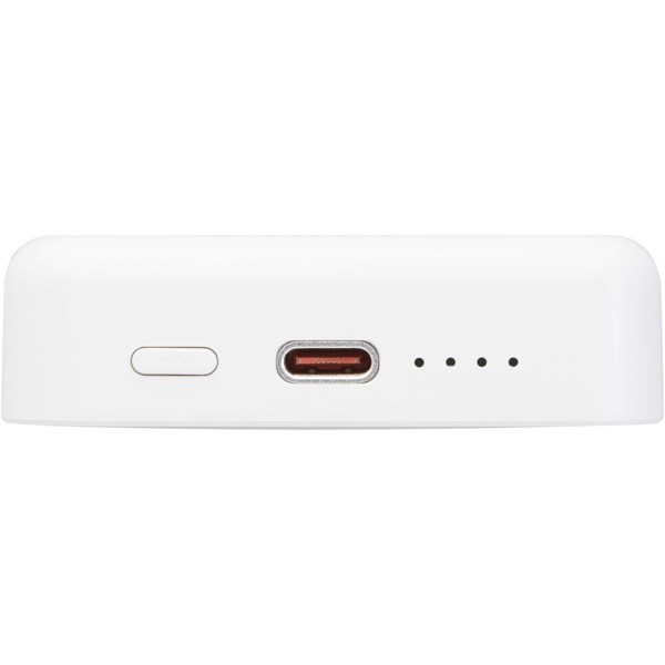 Acrab 15 W 10.000 mAh magnetische kabellose Powerbank mit 20 W PD aus recyceltem Kunststoff - weiss
