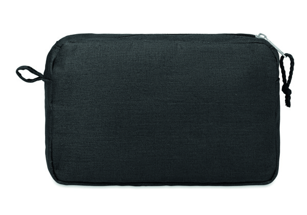 Naima kozmetična torbica konoplja, 200 g/m² - Črna