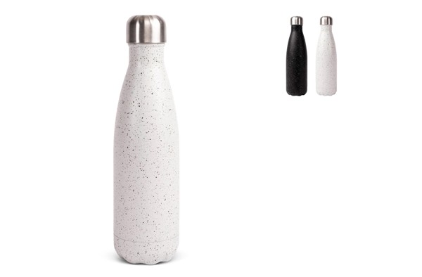 Sagaform Nils Steel Bottle Splash 500ml - White / Black
