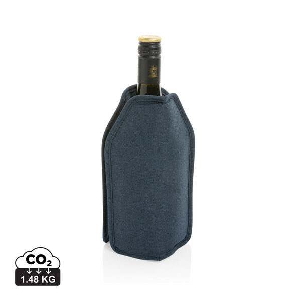 Housse réfrigérante à vin Vino en rPET AWARE™ - Bleu Marine