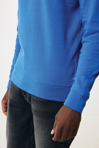 Sweater à col rond en coton recyclé Iqoniq Zion - Bleu Royal / XXL