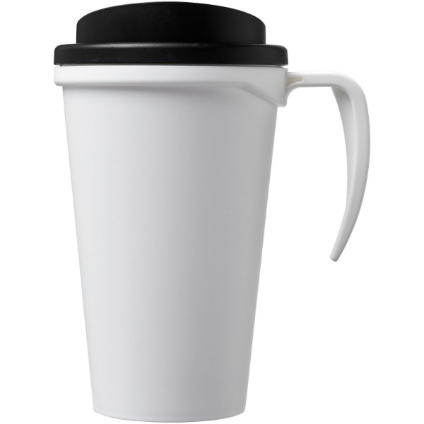 Mug isolant Americano® grande 350ml - Blanc / Noir