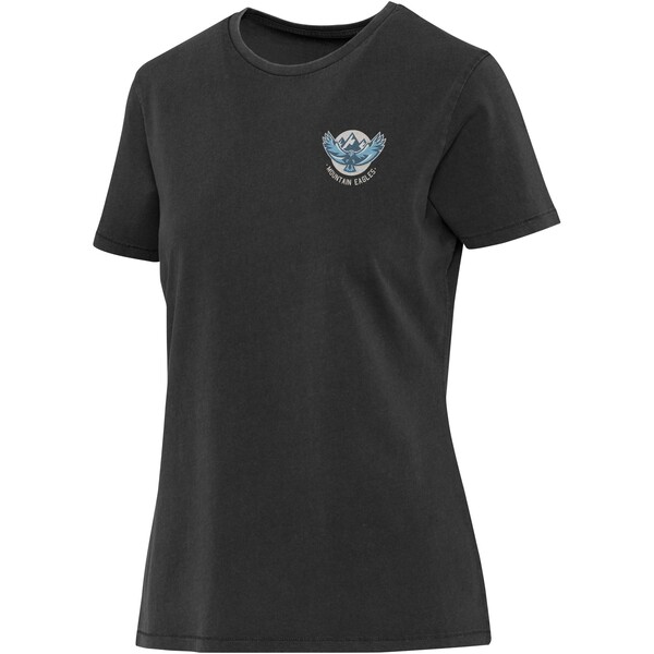 Nanaimo 160 g/m2 gewassen dames T-shirt met korte mouwen - Zwart / XXL