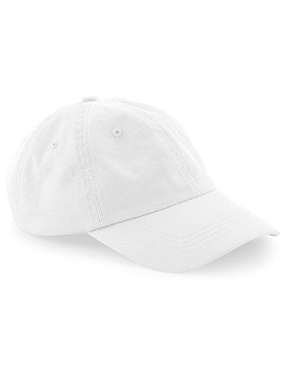 Organic Cotton 6 Panel Dad Cap - White / One Size