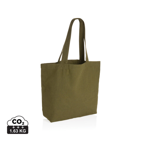 Impact Aware™ 240 gsm rcanvas shopper w/pocket undyed - Green