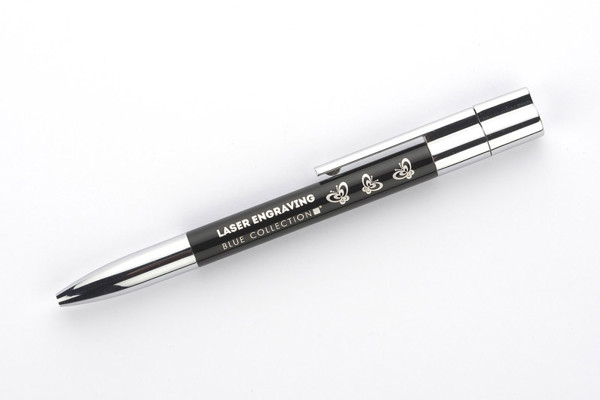 Ball pen with USB flash drive 8 GB BRAINY - black