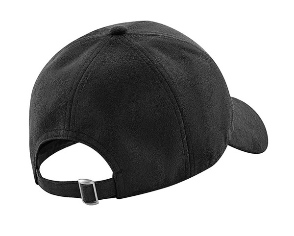 Faux Suede 6 Panel Cap - Black / ONE SIZE