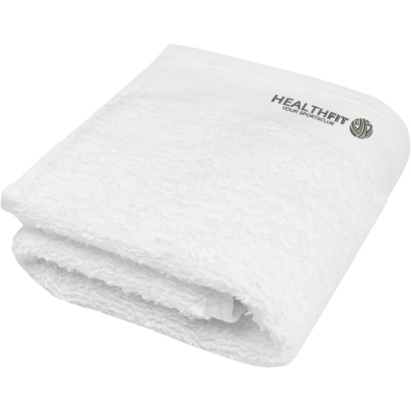 Chloe 550 g/m² håndklæde i bomuld 30x50 cm - Hvid