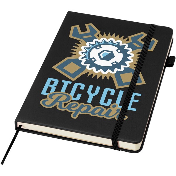 Liss A5 recycled plastic hard cover notebook - Black