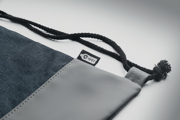 Sac à cordon en PU RPET 2 tons Libag - Bleu Marine