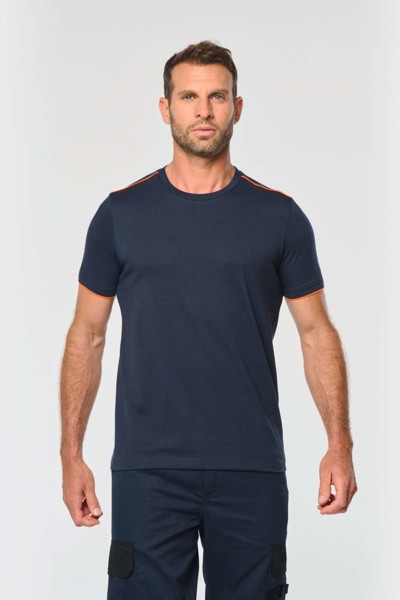 Men's Short-Sleeved Daytoday T-Shirt - Navy / Silver / L