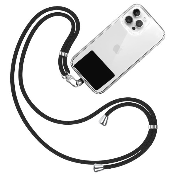 RINKU - LANIERE TOUR DE COU SMARTPHONE UNIVERSELLE NOIR