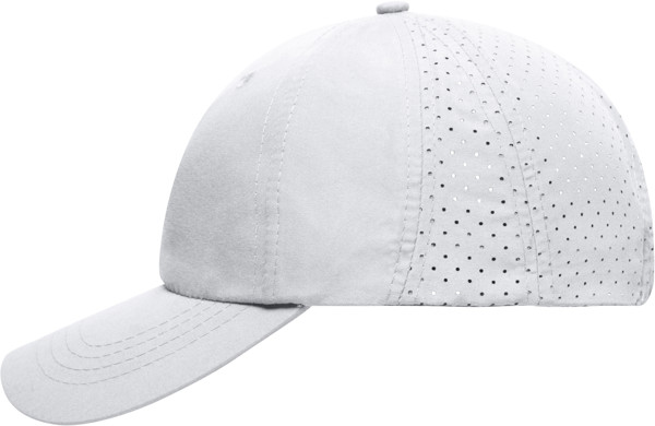 8 Panel Microfibre Laser Cut Cap Daiber | MB 6538 - White / onesize