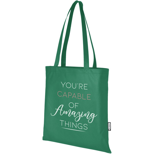 Tote bag convention in tessuto non tessuto riciclato certificato GRS Zeus 6l - Verde