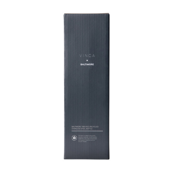 VINGA Baltimore trek RCS fľaša z rec. Nerez. ocele 600 ml - Čierna