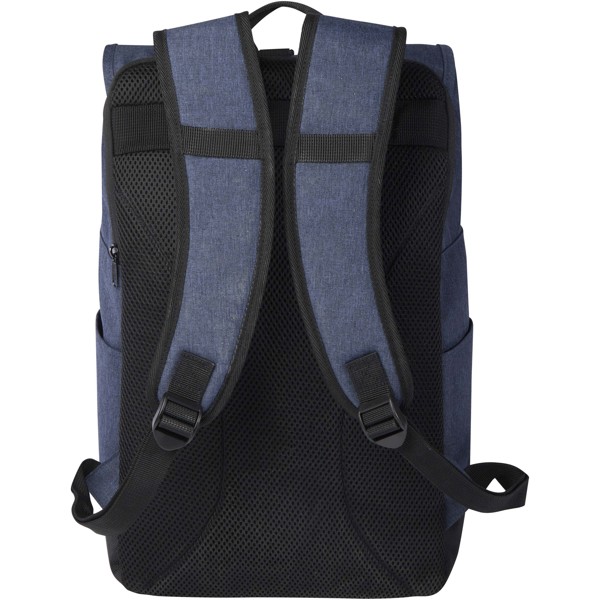 Sac à dos Libra recyclé GRS avec rabat enroulable pour ordinateur portable de 15,6" 12L - Bleu cobalt