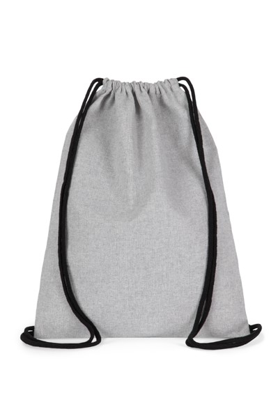 Small Recycled Backpack With Drawstring - Black Night