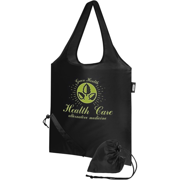 Sabia RPET foldbar mulepose 7L - Ensfarvet sort