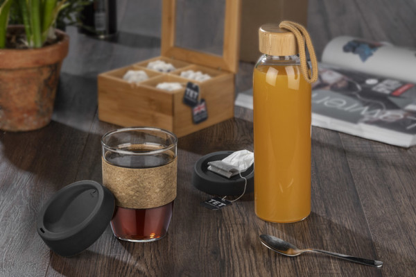 Glass mug SKLO 380 ml - black