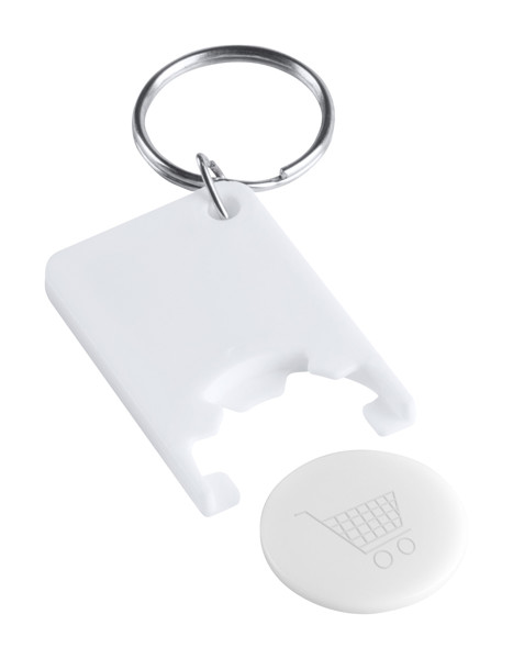 Trolley Coin Keyring Zabax - White