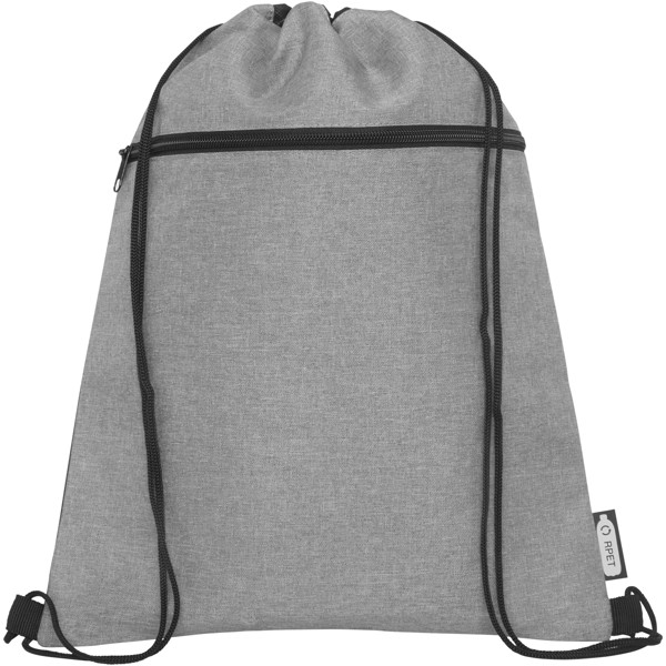 Zaino con cordoncino Ross in PET riciclato - 5L - Grigio melange