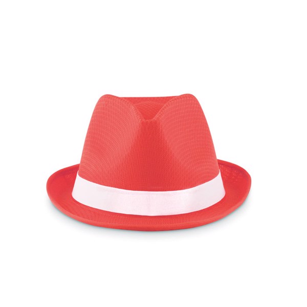 Coloured polyester hat Woogie - Red