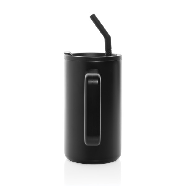Cube RCS certificirana šalica od recikliranog čelika 800 ml - Crna