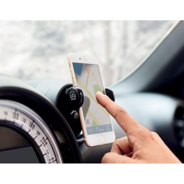 Flexi avto nosilec za telefon, vrtenje 360°, ABS - Črna